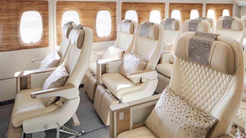 Passengers onboard EK2021 will be able to experience Emirates's new premium economy cabin. Courtesy Emirates
