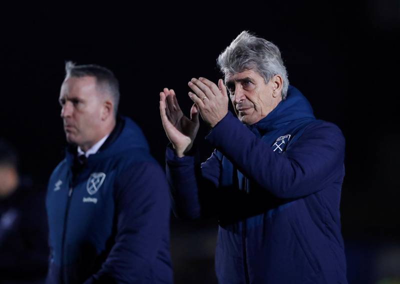 Soccer Football - FA Cup Fourth Round - AFC Wimbledon v West Ham United - The Cherry Red Records Stadium, London, Britain - January 26, 2019  West Ham manager Manuel Pellegrini applauds fans before the match      Action Images via Reuters/Matthew Childs