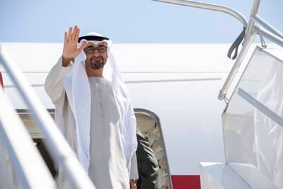 The President, Sheikh Mohamed, leaves France after his official state visit. Photo: Presidential Court