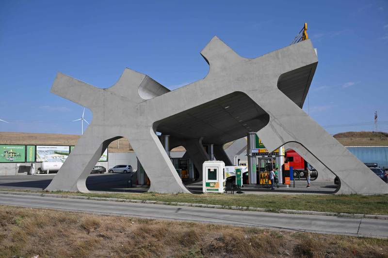 The Wissol petrol station outside Gori, Georgia.
