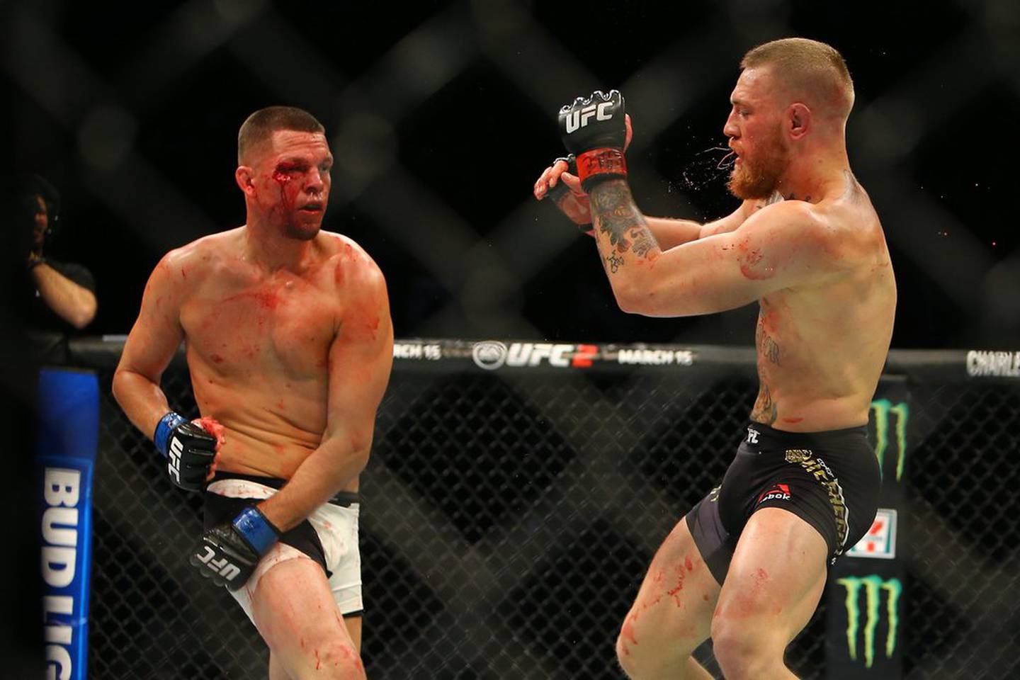 Nate Diaz has twice fought Conor McGregor, with the rivalry tied at 1-1. A trilogy bout could be on the cards but will depend on McGregor's recovery from a broken leg. 