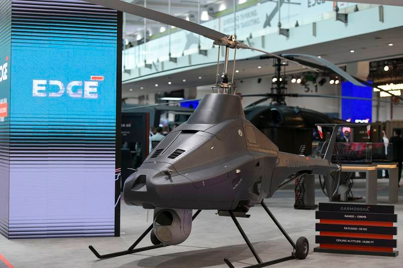 EDGE stand in Idex 2023 held in February at the Abu Dhabi National Exhibition Centre. Khushnum Bhandari / The National 
