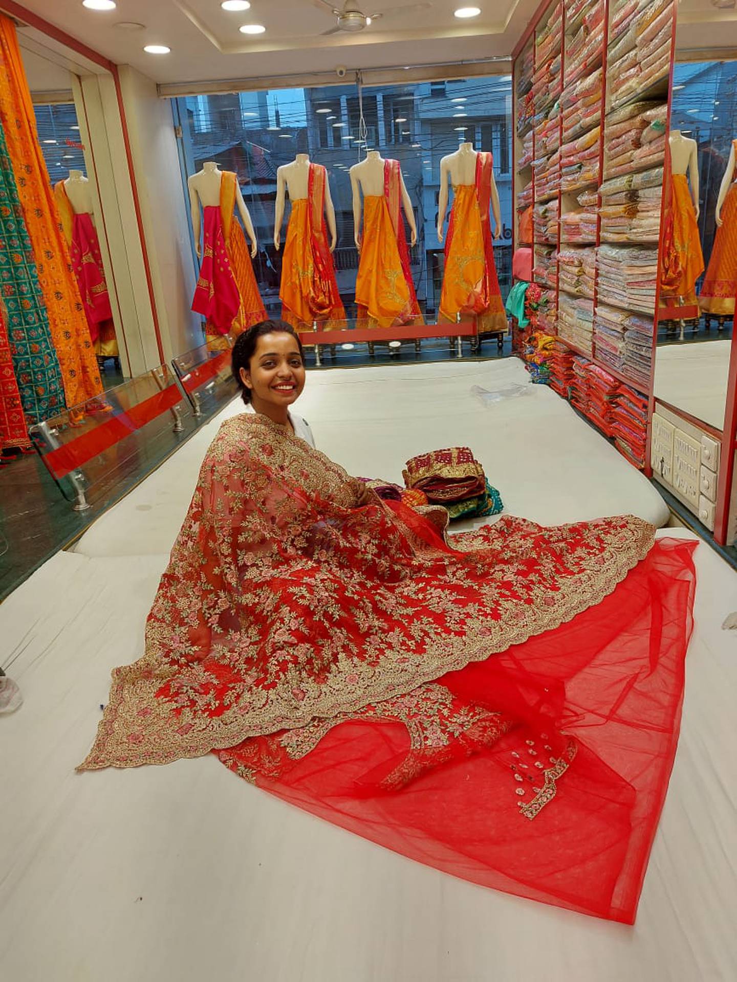 Kshama Bindu shopping for her wedding day. Photo: Kshama Bindu