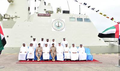 Abu Dhabi Ship Building handed over a 4th Class Baynunah warship, Mazyed, to the UAE Navy. WAM
