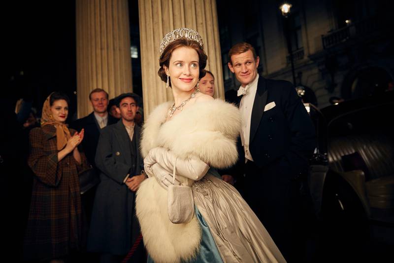A handout photo of Claire Foy and Matt Smith in The Crown (Robert Viglasky / Netflix) *** Local Caption ***  al31oc-cover-crown.jpg