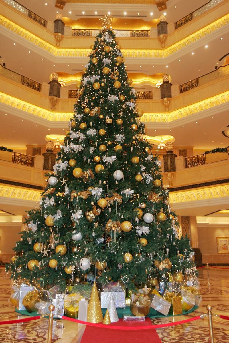 Emirates Palace's most expensively dressed Christmas tree had ornaments worth more than Dh41 million. Photo: Guinness World Records