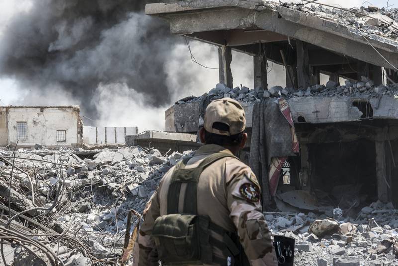 A file photo of an Iraqi soldier during the campaign to defeat ISIL in Mosul (Martyn Aim/Getty Images).