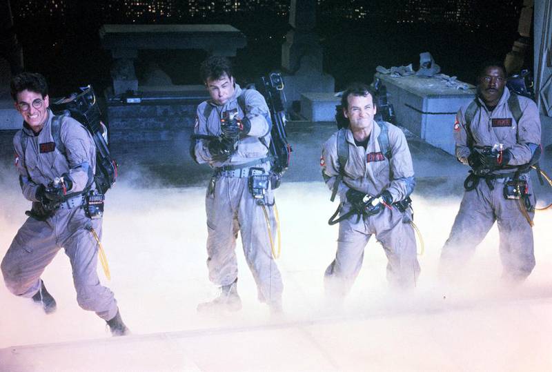 The original Ghostbusters: Harold Ramis, Dan Aykroyd, Bill Murray and Ernie Hudson. Courtesy Columbia Pictures