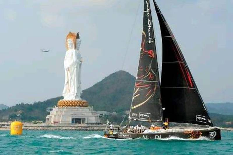 The 108-metre tall Guan Yin Statue provided the turning point in the in-port race.