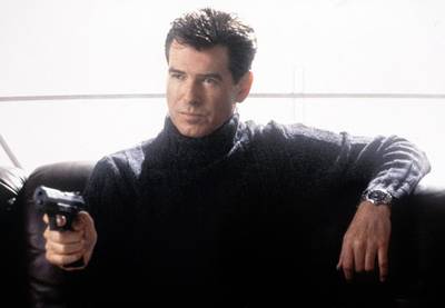 Actor Pierce Brosnan has appeared in dozens of advertisements for watches, drinks, cars, suits – you name it. Keith Hamshere / AP Photo


