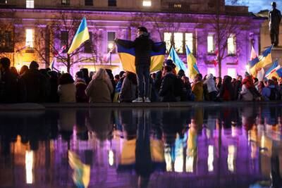 The Trafalgar Square vigil. Reuters