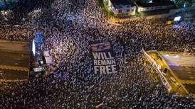 Tens of thousands take to Tel Aviv streets over judicial overhaul plan