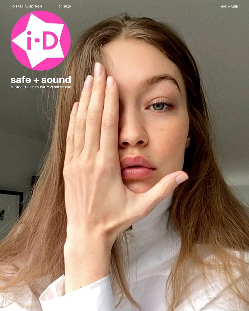 Gigi Hadid in a FaceTime shoot for i-D magazine. Courtesy i-D/Instagram