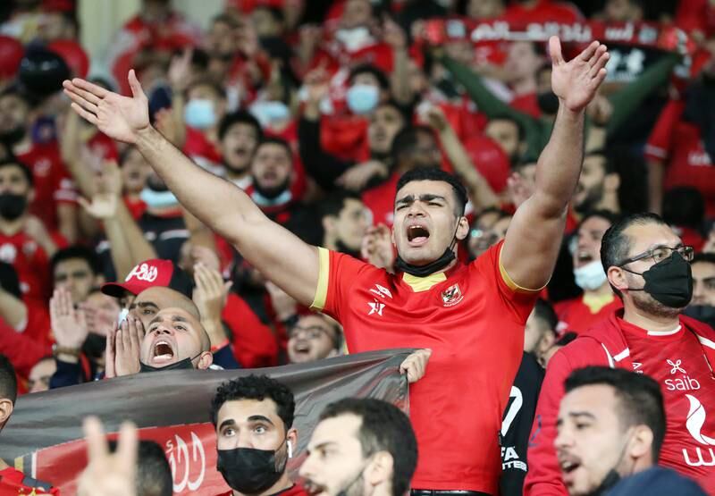 Al Ahly fans before the game.