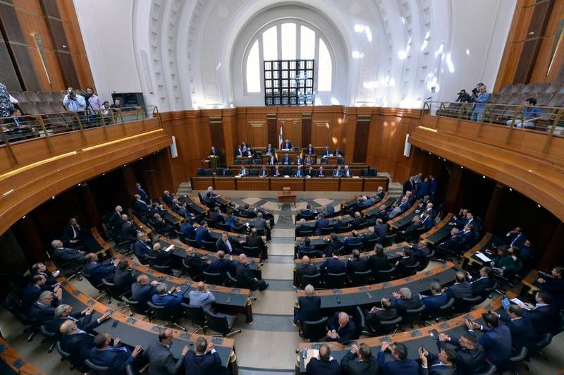 Speaker Nabih Berri opens the first session of Parliament to elect a new president in Beirut last September. EPA