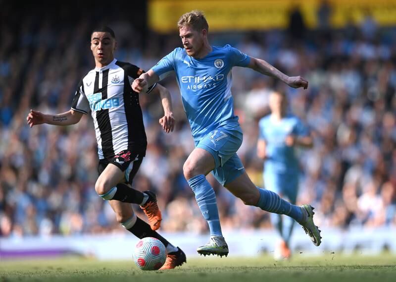 Centre midfield: Kevin De Bruyne (Manchester City) - Ran the show as City thrashed Newcastle to take control of the title race. The Belgian may have had only one assist to show for his efforts but that doesn’t do justice to another dominant performance. Getty