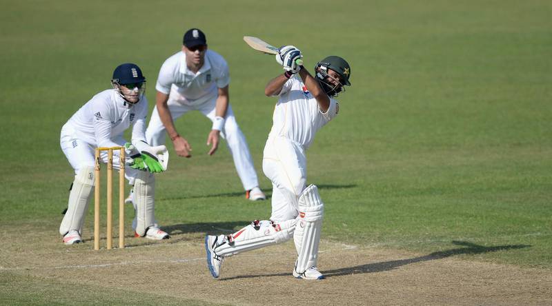 SHARJAH, UNITED ARAB EMIRATES - OCTOBER 06:  Fawad Alam of Pakistan A bats  during day two of the tour match between Pakistan A and England at Sharjah Cricket Stadium on October 6, 2015 in Sharjah, United Arab Emirates  (Photo by Gareth Copley/Getty Images)