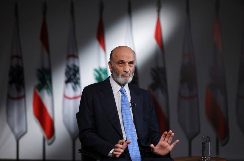 Lebanese Forces party leader Samir Geagea calls the election 'a battle to save Lebanon from the militia and the mafia'. Reuters