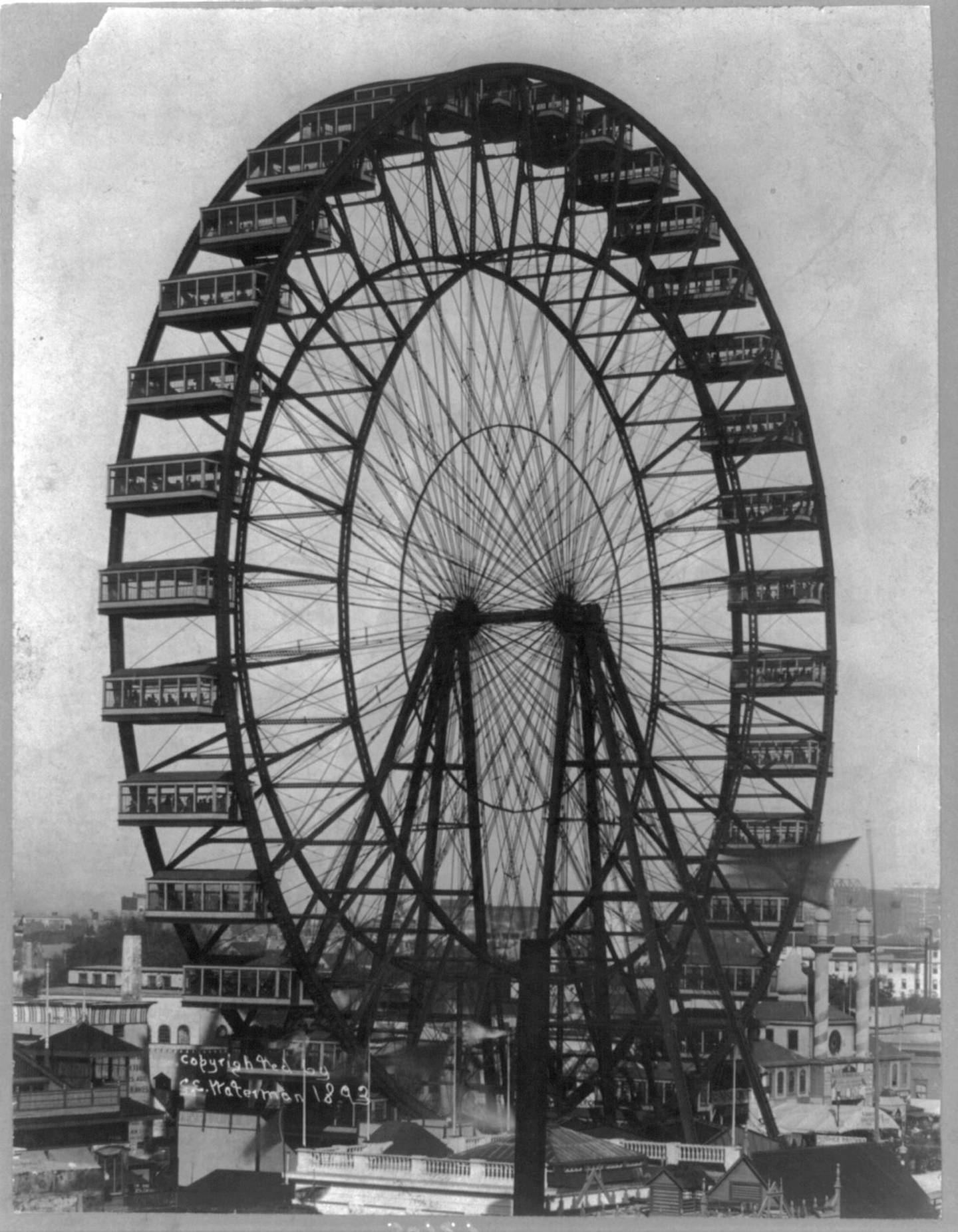 The Ferris wheel at the Chicago world’s fair, 1893