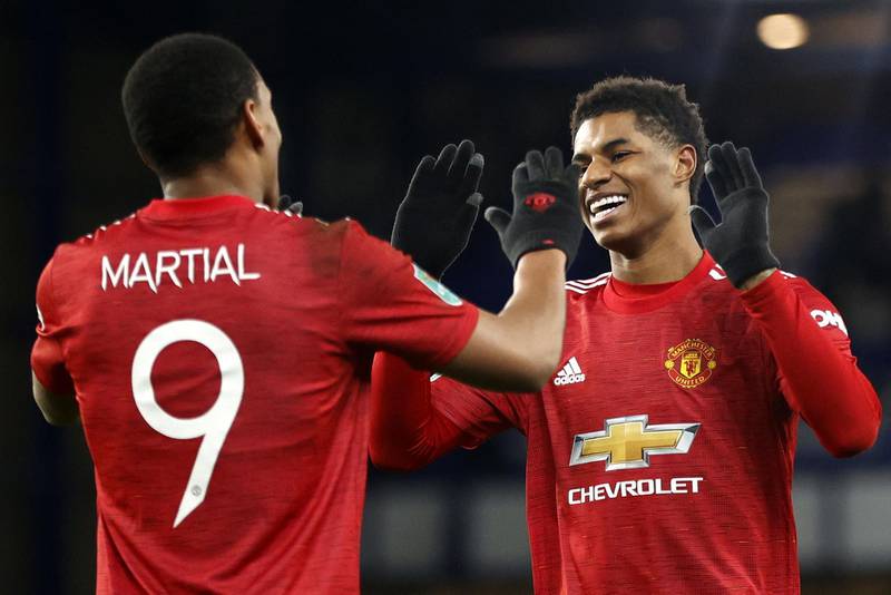 SUBS: Marcus Rashford - 5: On for Greenwood after 67 minutes. Limited impact on game, but rapid in running back to defend after an attack broke down. EPA