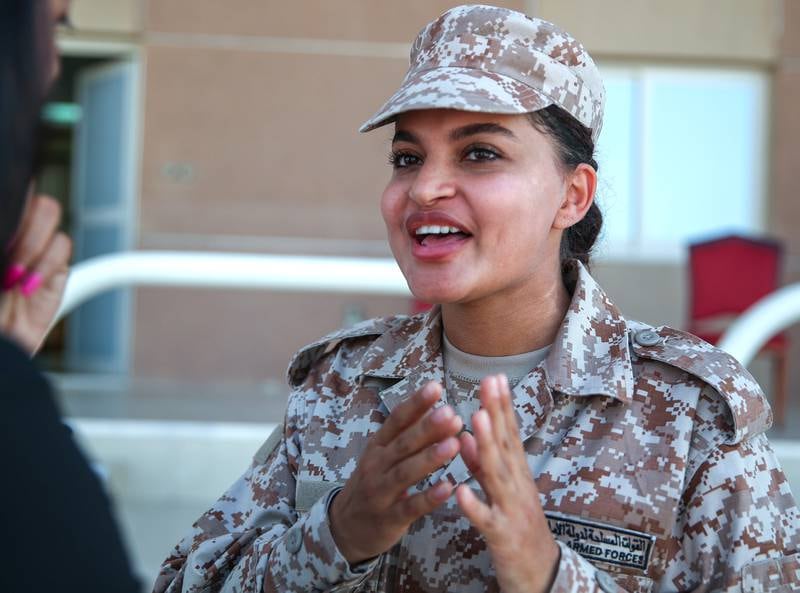 Doha Harbi Sharhan from Iraq is excited to be given the opportunity to serve in a military setting. 

