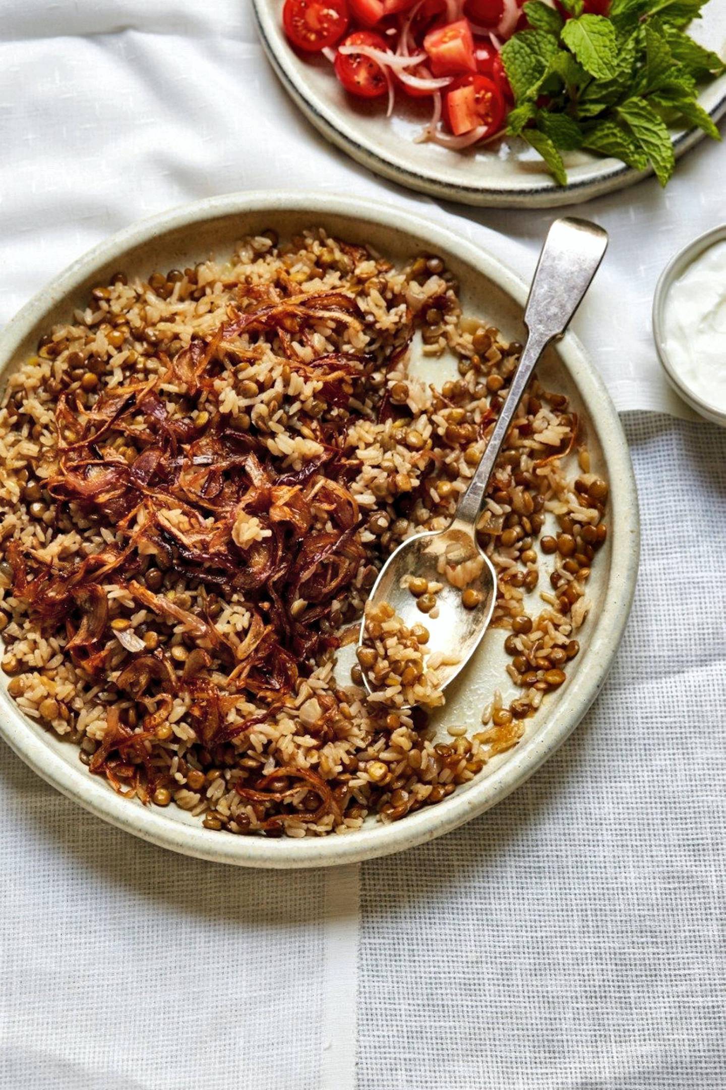 Mujadara is a Levant recipe made with rice and lentils. Courtesy of Zahra Abdalla