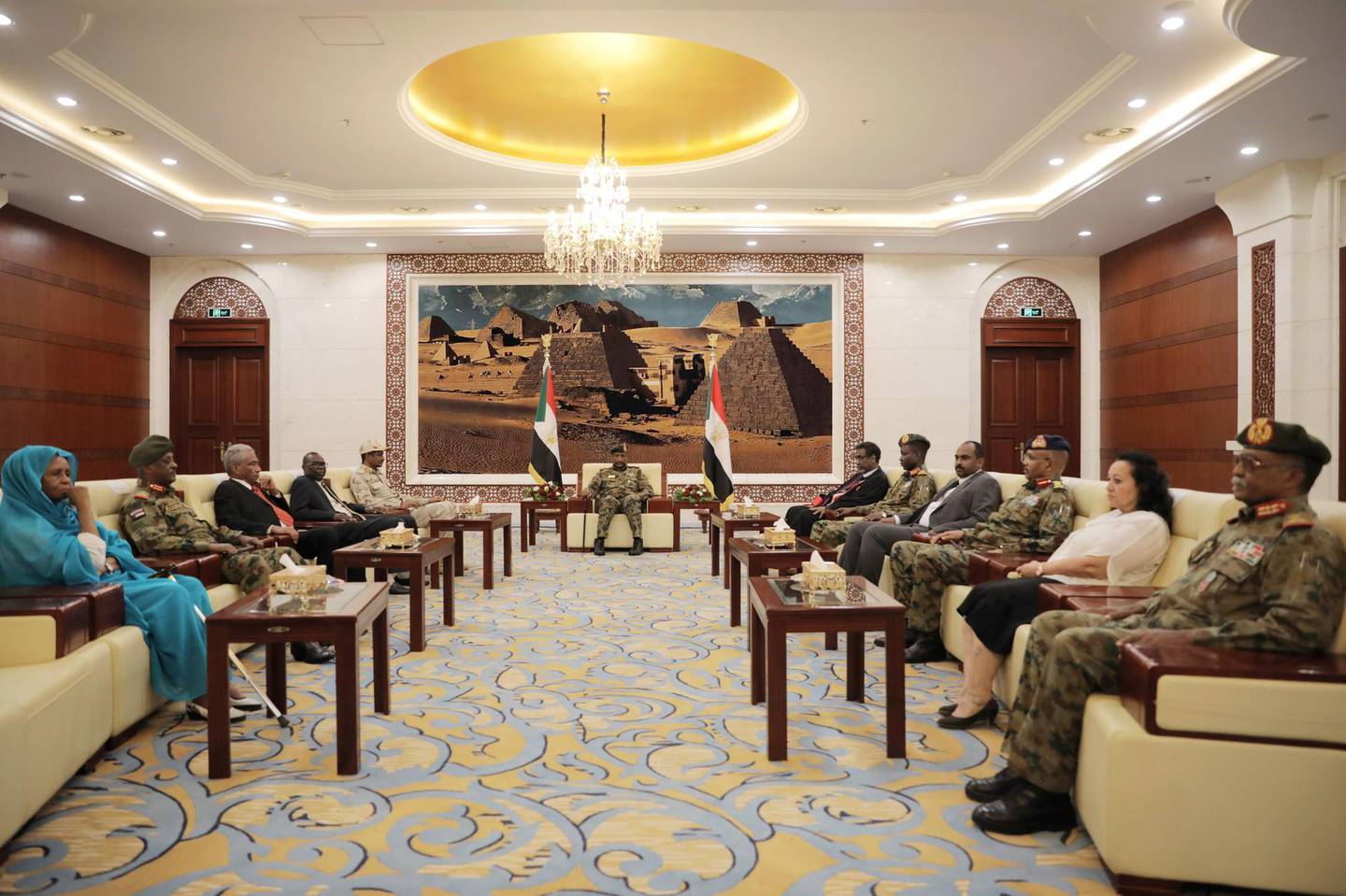 Sudan's military ruler Gen Abdel Fattah Al Burhan chairs a meeting of his Sovereign Council. Photo: Sovereign Council
