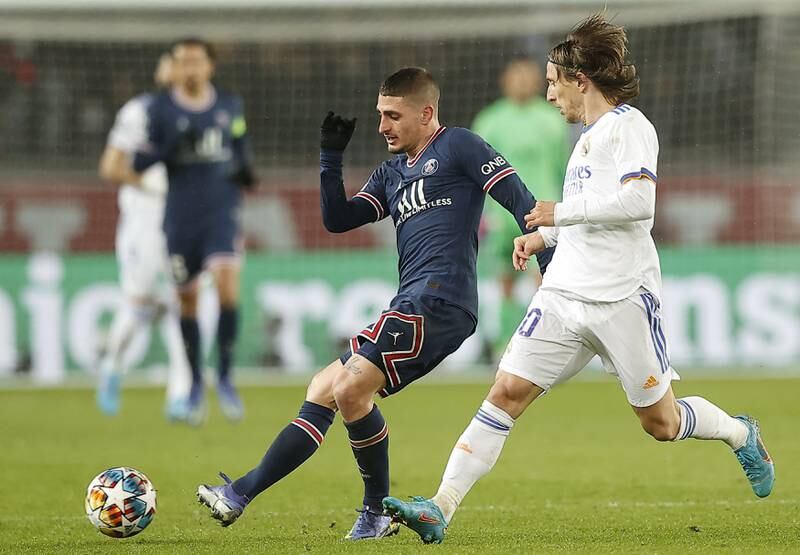 Marco Verratti – 8. The Italian international was his usual tenacious self and alongside Paredes and Danilo controlled the game for PSG in the first half. Too much energy for his Madrid counterparts. EPA