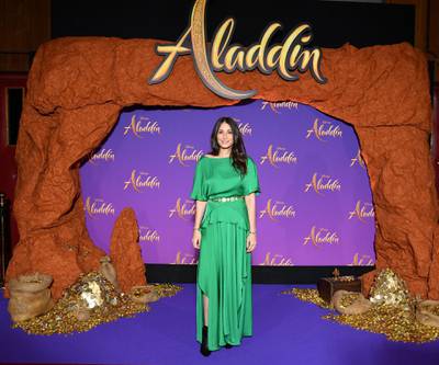 Lebanese singer Hiba Tawaji attends the 'Aladdin' gala screening. Getty Images