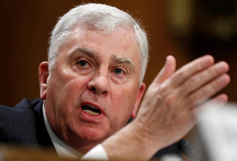 FILE PHOTO: Retired four-star Army General John Abizaid testifies before the Senate Foreign Relations Committee during his confirmation hearing to be U.S. ambassador to Saudi Arabia on Capitol Hill in Washington, U.S., March 6, 2019. REUTERS/Kevin Lamarque/File Photo