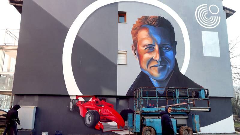 An image that illustrates this article Bosnia honours Michael Schumacher with giant mural
