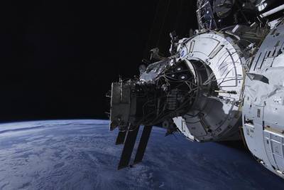 Directed by Felix Lajeunesse and Paul Raphael, 'Space Explorers: The ISS Experience' offers a glimpse into what it’s like to float in space. Photo: Venice Immersive 2022
