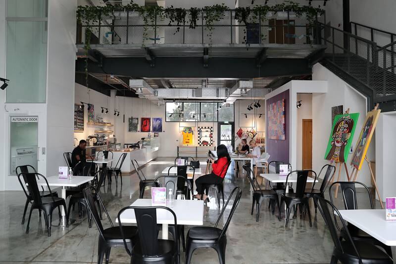The cafe at the Mawaheb studio in Al Quoz is open to all. Pawan Singh / The National
