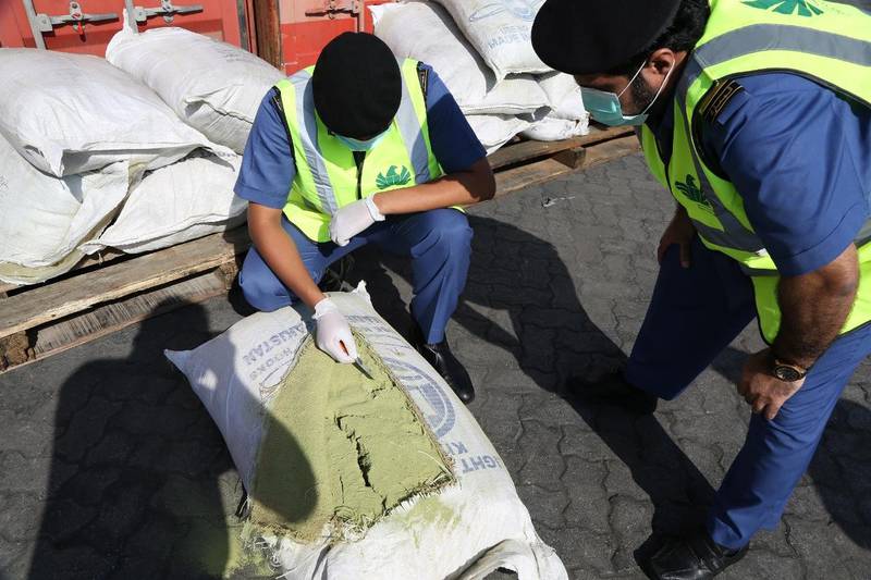 Dubai's security chief says the UAE is at 'war' with drug traffickers. Courtesy Dubai Customs