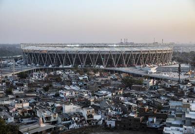 The newly constructed Sardar Patel Gujarat Stadium.  EPA