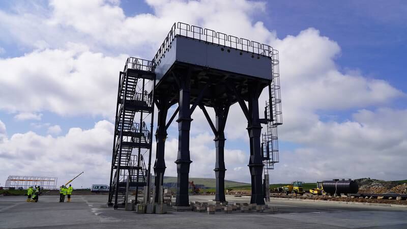 Launch-stool at SaxaVord, from which 30-metre rockets will be launched into space
