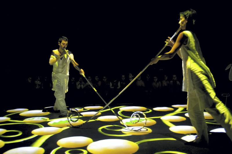 Compagnia TPO presents Farfalle, a performance of light, dance and music at The Black Box at NYU Abu Dhabi The Arts Centre. Courtesy Compagnia TPO