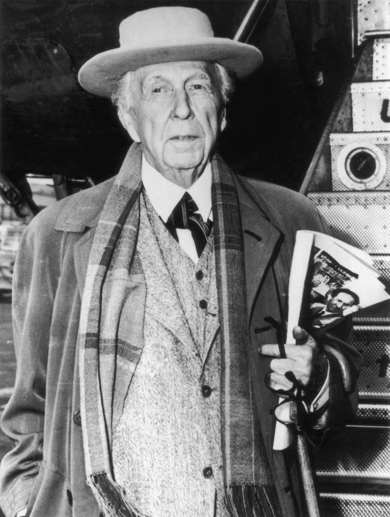 Architect Frank Lloyd Wright (1867 - 1959). (Photo by Keystone/Getty Images)