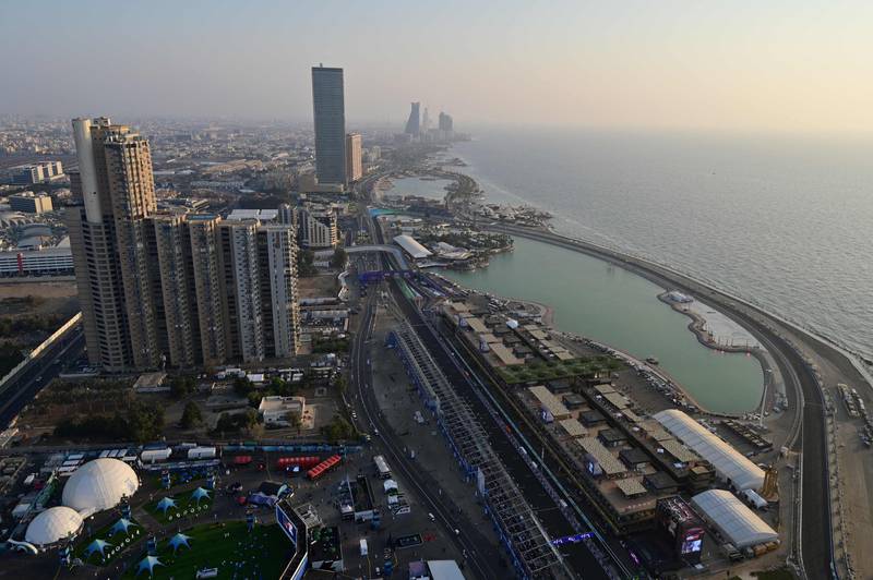 Jeddah's all-new Formula One circuit. AFP