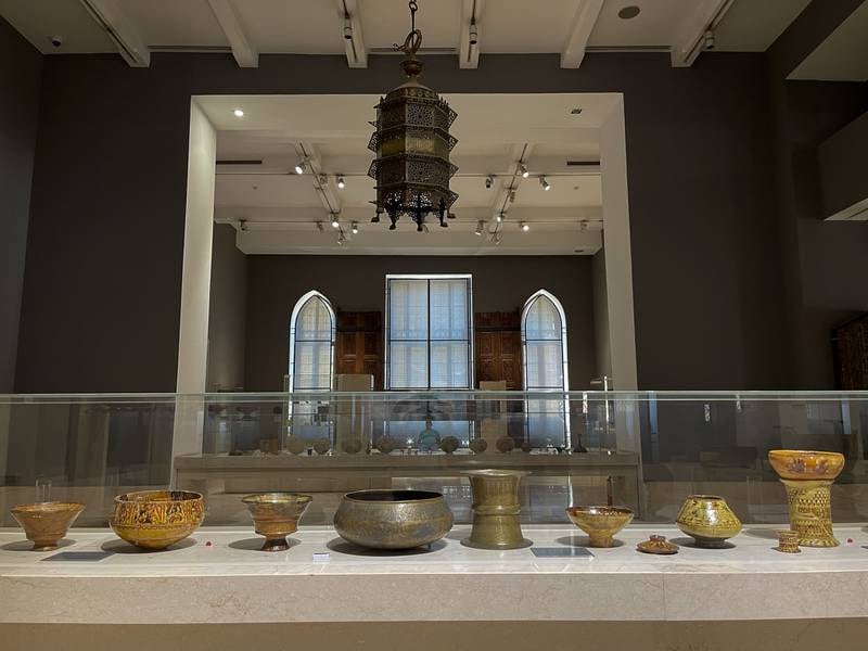 Objects from the Mamluk era displayed in Museum of Islamic Art in Cairo. 