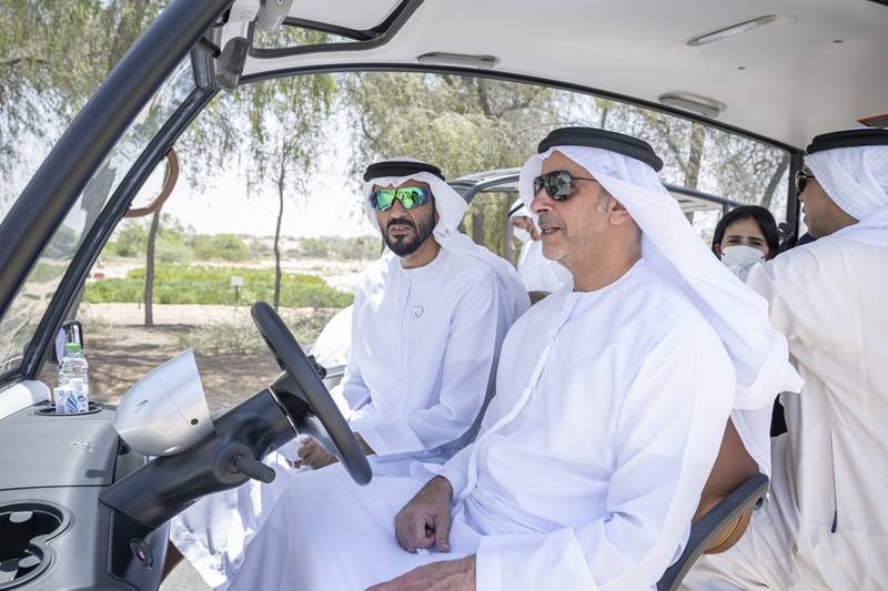 Sheikh Saif bin Zayed, Deputy Prime Minister and Minister of the Interior and Sheikh Nahyan bin Zayed, Chairman of the Board of Trustees of the Zayed Charitable and Humanitarian Foundation. Photo: Hamad Al Kaabi / Ministry of Presidential Affairs 