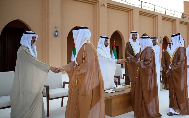 The wedding was held under the patronage of Sheikh Hamdan bin Zayed with the support of Adnoc and in the presence of Sheikh Nahyan bin Mubarak, Minister of Tolerance and Co-existence, Sheikh Mohammed bin Hamad, and Sheikh Nahyan bin Hamdan and other sheikhs. 