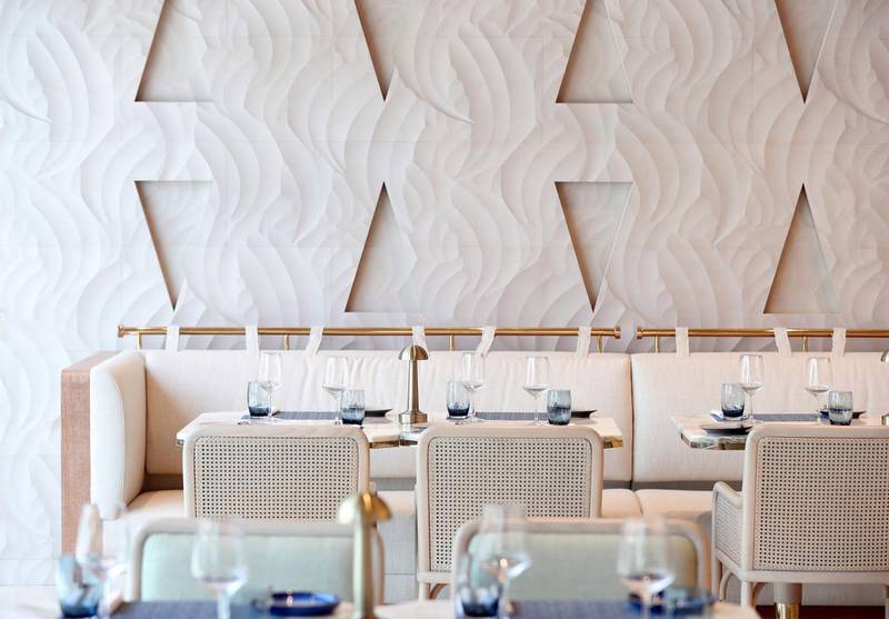 Cordelia restaurant. First look at the new St Regis Dubai, The Palm on May 15th, 2021. Chris Whiteoak / The National. 
Reporter: Hayley Skirka  for Lifestyle