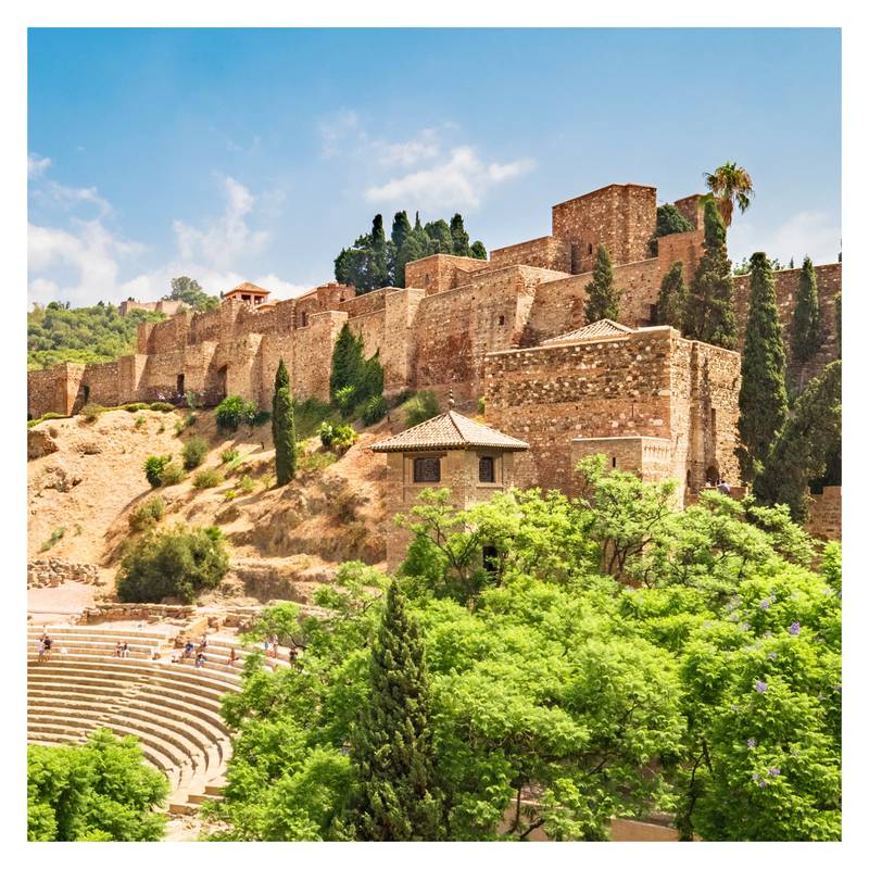 The Alcazaba is a palatial fortification in Malaga
