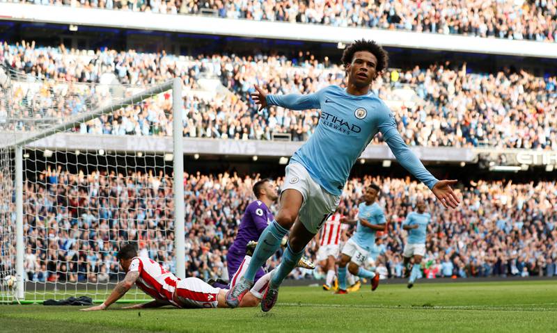 Left midfield: Leroy Sane (Manchester City) – Another hugely productive City winger, the German took his tally to six in the season as his side thrashed Stoke 7-2. Jason Cairnduff / Reuters