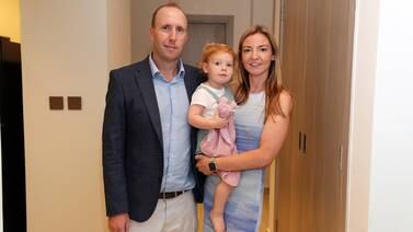 Dr Ed Cody with his wife Kate and daughter Jessica. All photos Pawan Singh / The National