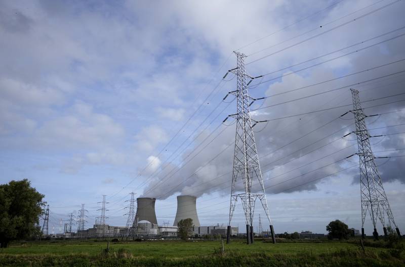 A nuclear power plant in Doel, Belgium. Weeks before global leaders gather for a UN summit in Glasgow, scientific reports paint a dire picture of international efforts to cut greenhouse gas emissions. AP Photo