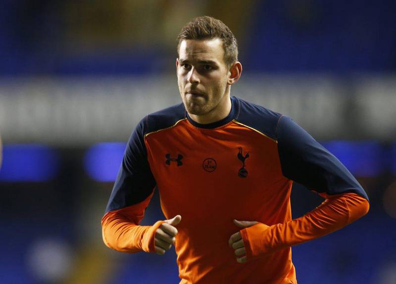 Tottenham’s Vincent Janssen warms up before the match. Paul Childs / Action Images / Reuters