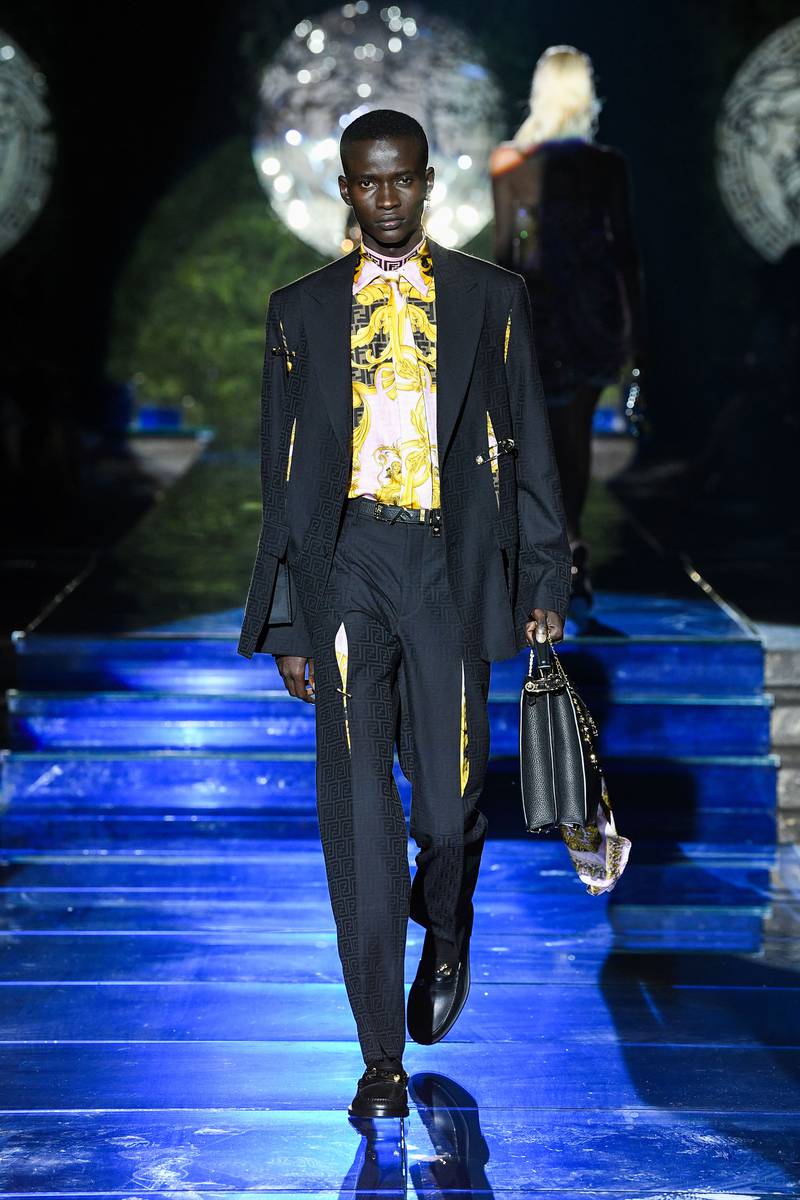 A look from the Versace by Fendi collection