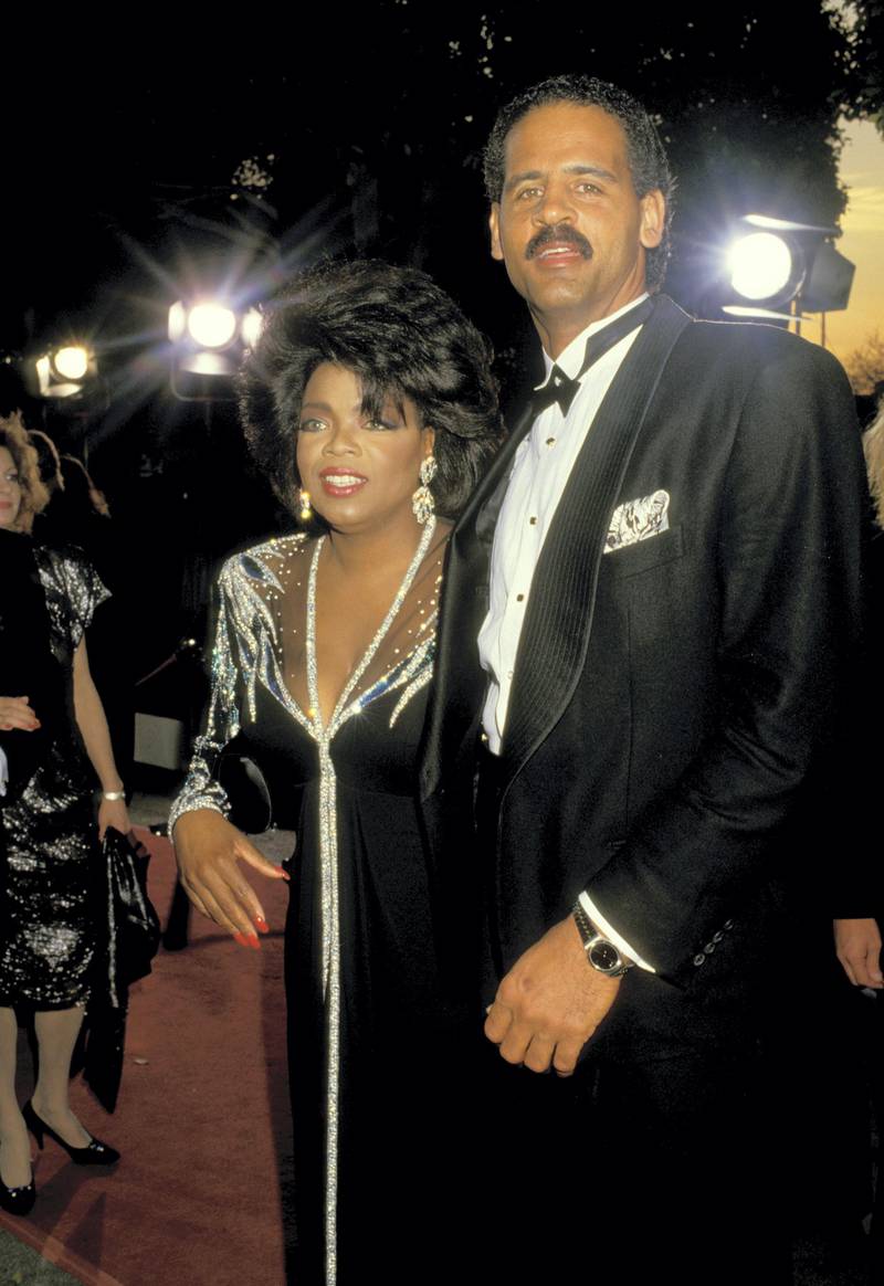 Oprah Winfrey and Stedman Graham during 59th Annual Academy Awards at Shrine Auditorium in Los Angeles, California, United States. (Photo by Jim Smeal/Ron Galella Collection via Getty Images)